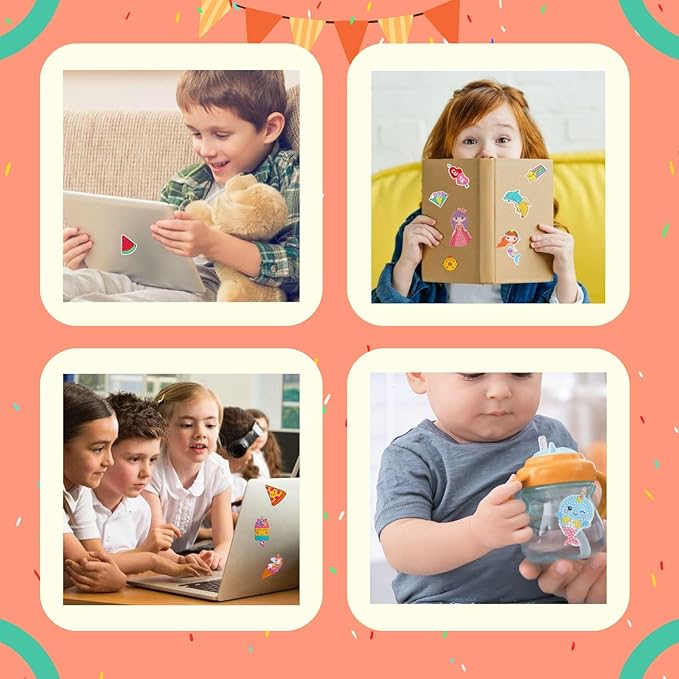 Cymbana Painting Diamond Kits for Kids 20 Pcs Desserts Contains Cupcake, Donut, Ice-Cream, Popcorn, Cookies