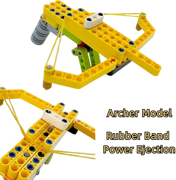 Toy Gun Building Blocks Blaster Assembly Toy Erector Sets Mini Gun Model Kit Construction Set, DIY Nerf Gun Blasting Splicing Brick for Kids Ages 6+ Building Toy for Boys and Girls (Archer60)