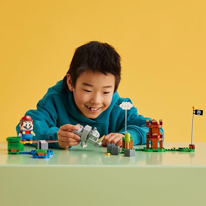 LEGO Super Mario Rambi The Rhino Expansion Set 71420, Game Inspired Building Toy Set to Combine with a Starter Course, This Collectible Super Mario Bros Toy Makes a Great Gift for Kids Ages 7 and Up