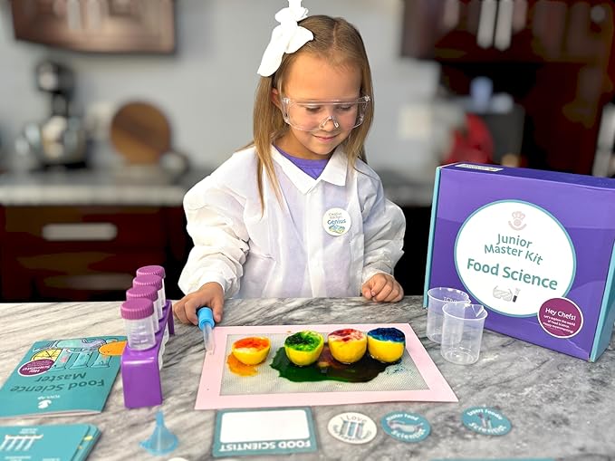 Tovla Jr. Edible Science Experiment Kits for Young Kids 4+ – STEM Educational Activity with Hands-On Food and Kitchen Experiments Using Real Tools
