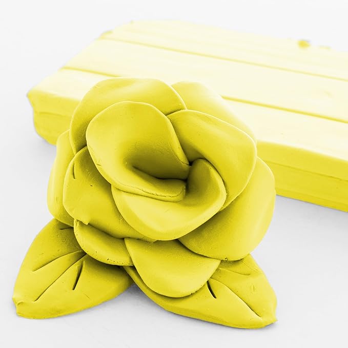 BAZIC Modeling Clay Yellow Color 1 LB, Modeling Dough Art Craft Non Toxic Gift for Artist Kids, Bulk for Classroom, 1-Pack