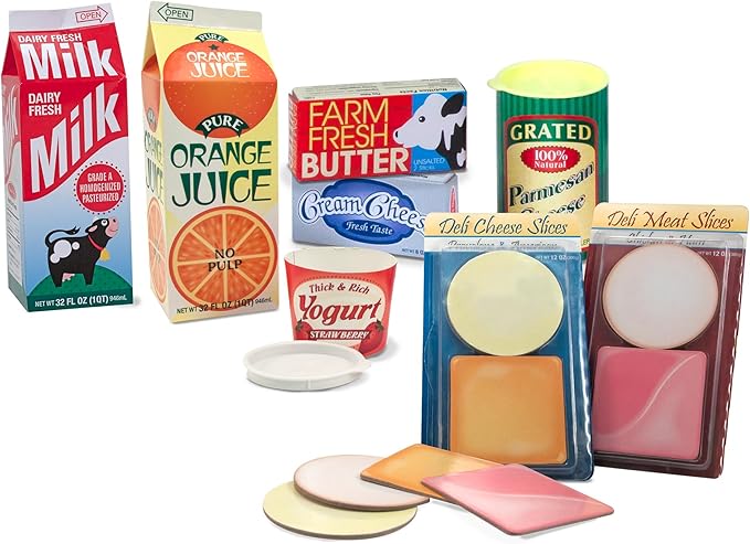 Melissa & Doug Fridge Groceries Play Food Cartons (8 pieces) - FSC Certified