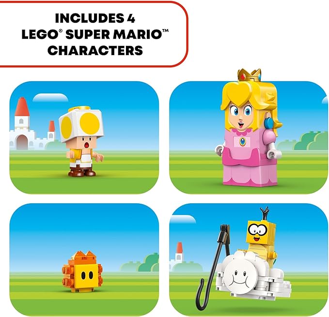 LEGO Super Mario Adventures with Interactive Peach Princess Toy, Super Mario Playset for Kids, Yellow Toad Figure, Nintendo Toy Gift for Girls, Boys and Any Gamers Ages 6 and Up, 71441