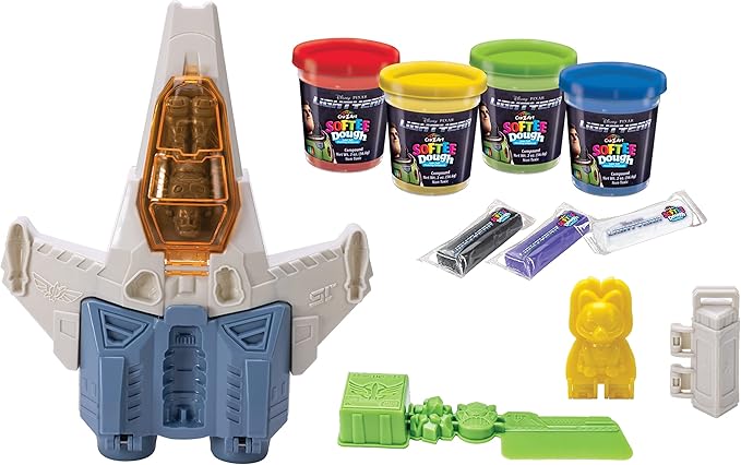 Disney Pixar Lightyear XL15 Dough Spaceship Softee Dough Modeling Dough Playset for Kids Ages 4 and Up