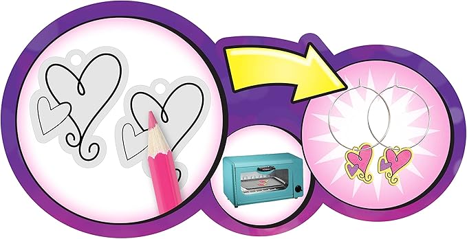 Shrinky Dinks Disney Princesses Kit, Includes 15 Shrinky Dinks, Arts and Crafts for Kids, Kids Toys for Ages 5 Up by Just Play