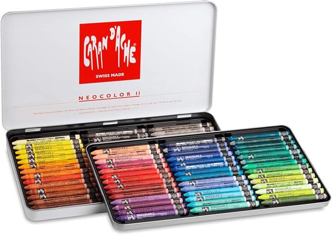 Caran d'Ache Classic Neocolor II Water-Soluble Pastels, 84 Colors (Packaging may vary)
