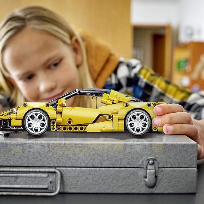 SIENON Technic Super Sports Car Building Kit Pull Back Race Car Toy, Racing Sports Collectible Model Supercar Building Set, Sports Vehicle Construction Toys for Kids Girls Boys Age 6+ (391 Pcs)