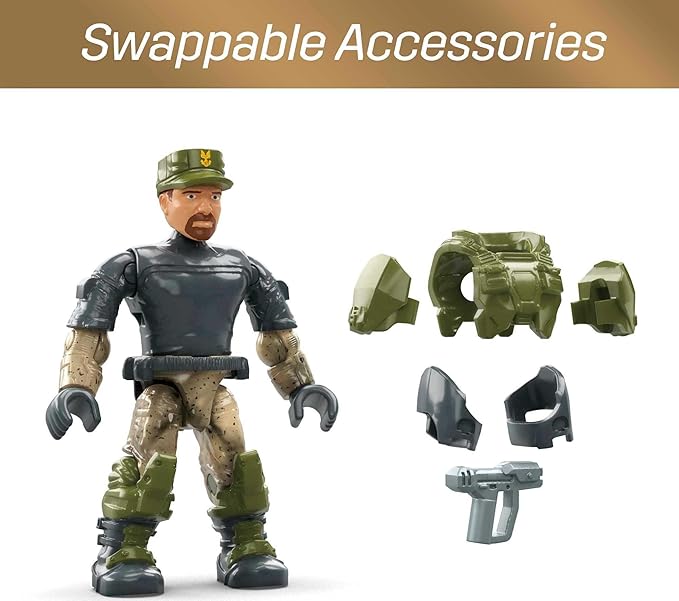 MEGA Halo Toys Vehicle Building Set for Kids, UNSC Hornet Recon Aircraft with 291 Pieces, 2 Micro Action Figures and Accessories, Gift Ideas