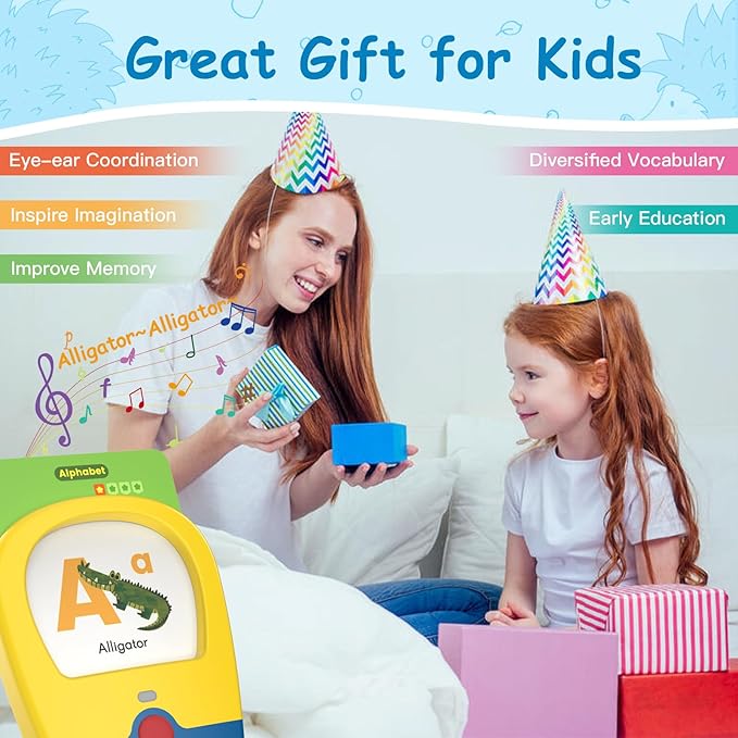 Bilingual Talking Flash Cards with 240 Sight Words, Sensory Toys for Toddlers 1-3, Pocket Speech for Toddlers, Speech Therapy Toys for Autistic Children Aged 2-6 Year Old Boys and Girls