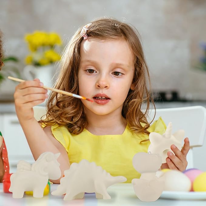 Anboor DIY Squishies Painting Kit Pack for Kids,5pcs Cute Animal Food Paintable Slow Rise Squishies Making Kit for Boy & Girl,Unicorn Squeeze Painting Kit Art Craft DIY Kit for Age 6+