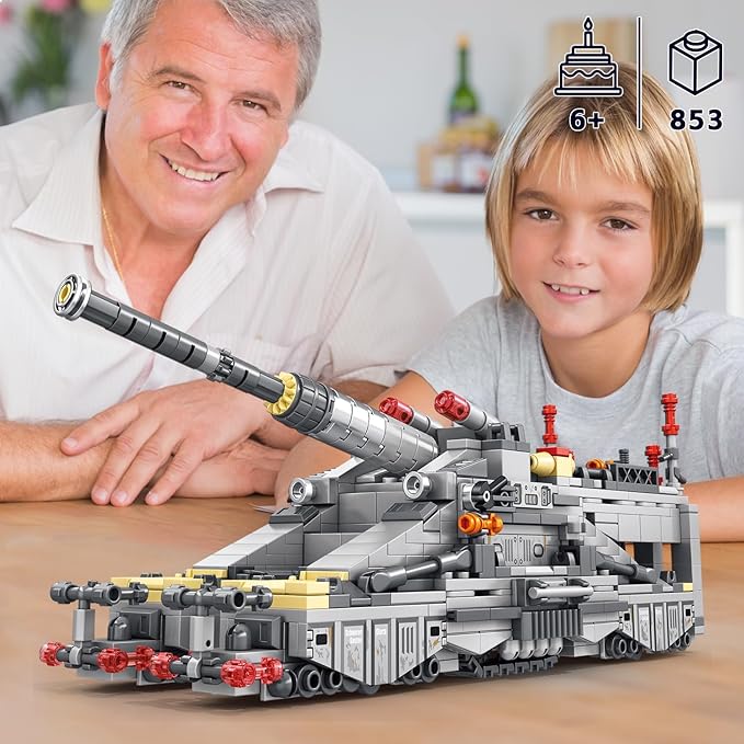 Military Dora Tank Toy Building Set, Compatible with Lego Military WW2 Classic Amry Building Block, Gift for Military Enthusiasts Kid 6-14 Years Old.