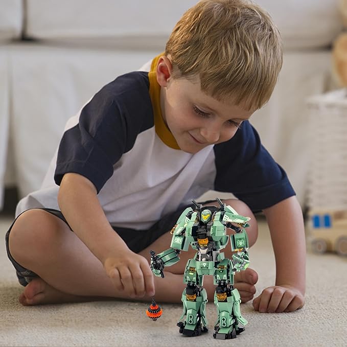 Transforming Mech Robot Building Blocks Set,Destroy Warrior City Action Mech Model Building Kit, 542 Pieces Cool Robots Toys Gift for Adults and Kids Boys 6 7 8 10+