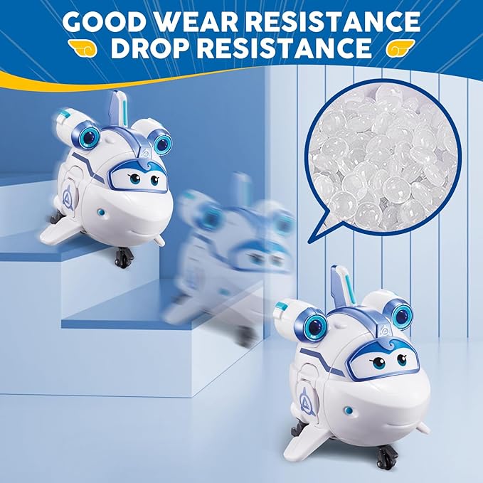 Super Wings 5" Transforming Supercharged Astra Airplane Toys Action Figure, Airplane to Robot in 10 Steps, Toy Plane Vehicle for 3-5 Year Old Boys & Girls, Birthday Gifts for Preschool Kids,White