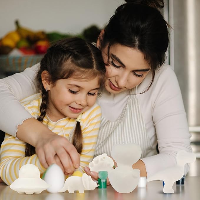 Anboor DIY Squishies Painting Kit Pack for Kids,8pcs Cute Animal Dinosaurs Paintable Slow Rise Squishies Making Kit for Boy & Girl,Make Your Own Squeeze Painting Kit Art Craft DIY Kit for Age 6+