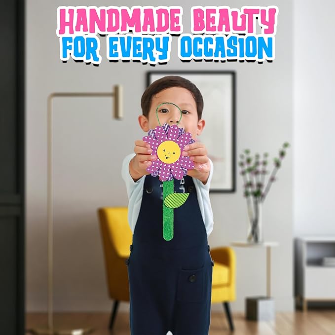 Flower Ornament Craft Kits (Makes 12) Spring Crafts for Kids and Fun Home Activities