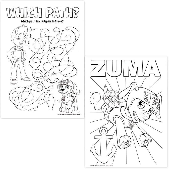 Nick Shop Paw Patrol Coloring Book Super Bundle Set - 2 Coloring and Activity Books, Over 50 Stickers and Mini Crayons