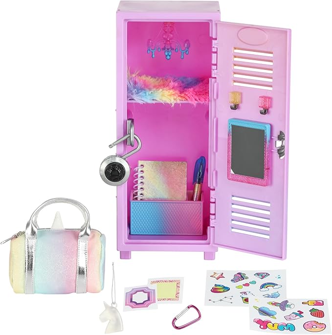 REAL LITTLES My Rainbow Collection, Roller Case, Fridge and Locker Desk Caddies in One Pack! Plus 57 Mini Toy Surprises! | Amazon Exclusive