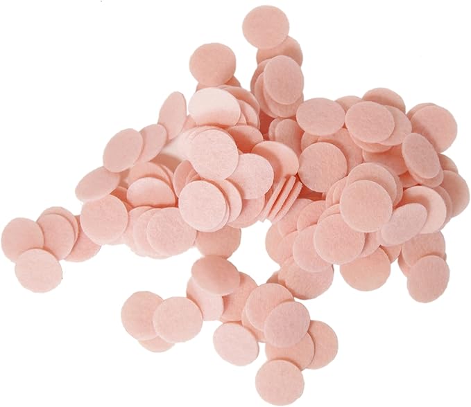 Playfully Ever After Light Pink Felt Circle Stickers (3 inch - 30pc)