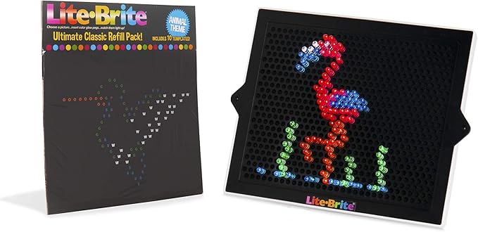Lite Brite Ultimate Classic Refill Pack - Animal Theme - 10 Reusable Templates - Amazon Exclusive