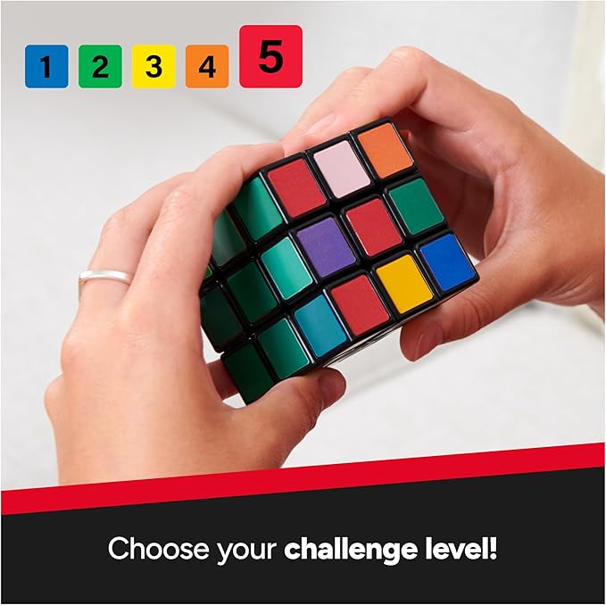 Rubik’s Cube, Impossible Cube, Advanced Color-Matching Puzzle, The Original 3x3 Rubik's, Twisting Fidget Toy, Challenging Brain Teaser & Sensory Puzzle for Adults, Teens, & Kids, for Ages 8 & Up