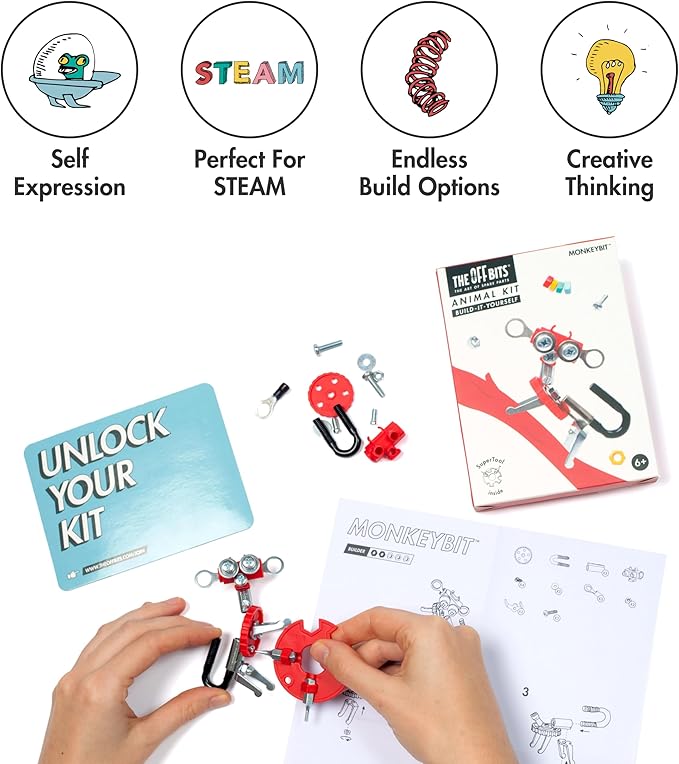 Stem Building Toys, Educational Build Your Own Monkey Robot Toy for Kids Age 6 7 8 9+ Year Old Boys and Girls, Animal Stem Toys Engineering Kit, Construction Toys Steam Gift