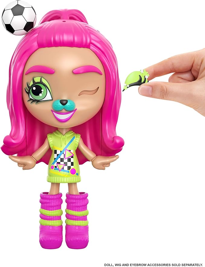 Mattel Lotta Looks Soccer Star Mood Pack with 8 to 9 Plug and Play Pieces in a Playful Sports Theme