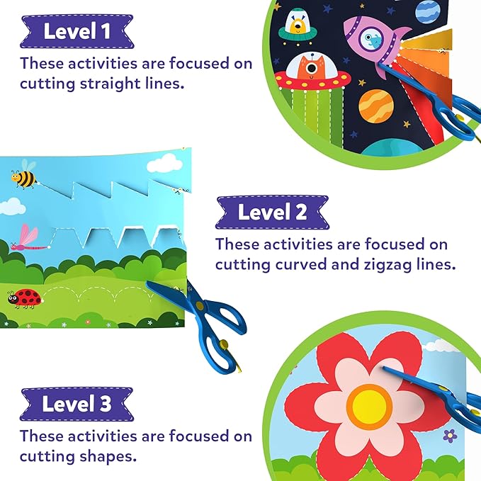 Skillmatics Art & Craft Activity Kit - Snip, Snip, Develop Scissor Skills, Child Safe, TikTok Viral Sensation, Craft Kits, Valentine's Day Gifts for Ages 3, 4, 5, 6, 7