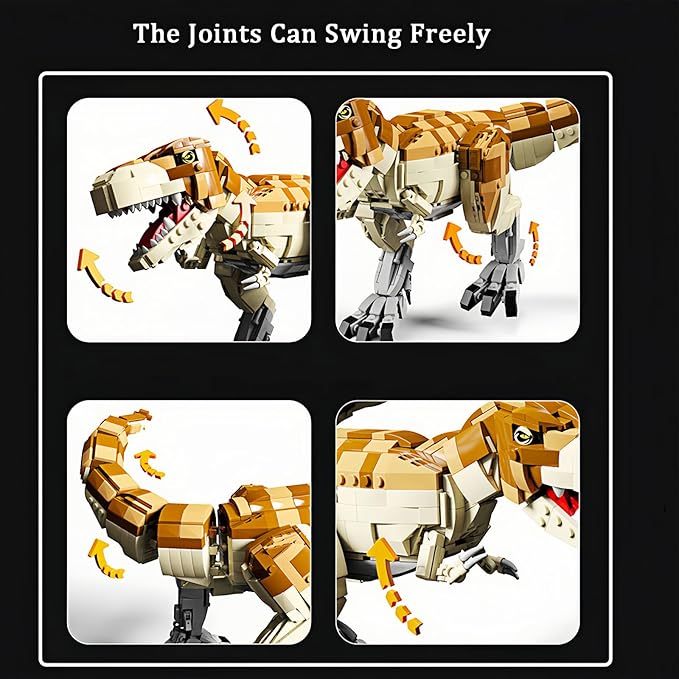 Jurassic Dinosaur Compatible with Lego,1228 Pcs Dinosaur Park World Toys for Age 7 8 9 10 11 12 13 14 Years, Tyrannosaurus Rex Toy for 7-9 Year Old Boy Christmas Birthday