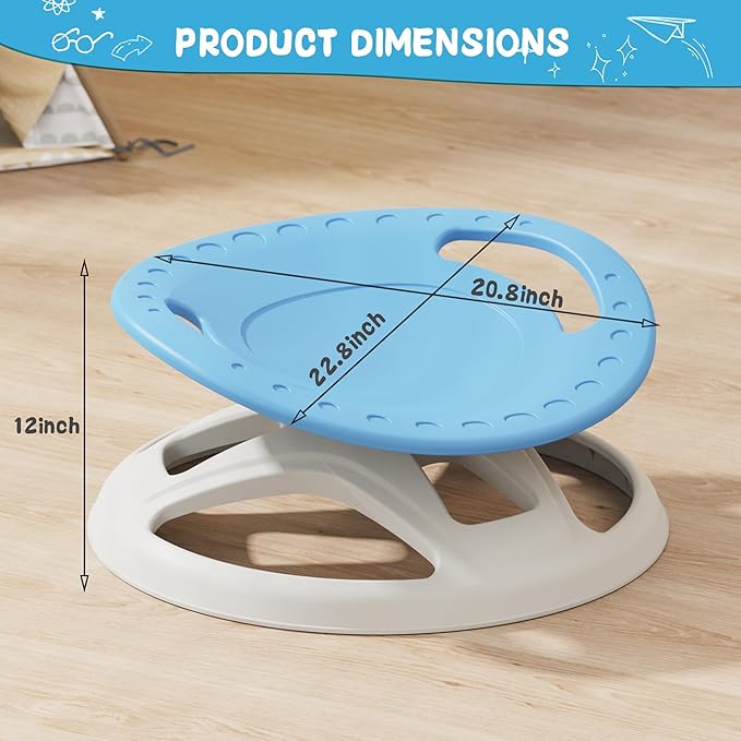 Brelley Sensory Spinning Chair for Kids, Autistic Kids Swivel Chair, Sensory Activity Toy for Toddlers, Physical Coordination Training Indoor & Outdoor Autism Sensory Products