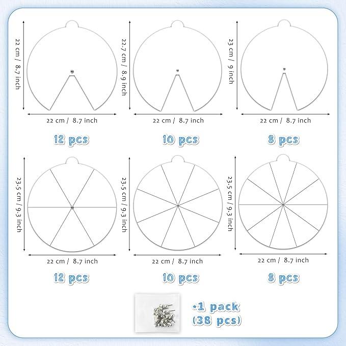 COcnny Spinning Coloring Wheel Craft - 30 Set Color Your Own Spinning Paper for Kids, DIY Color Blank Wheel Cards Kit, Summer Crafts Art Game for Sunday School Activities Home Classroom Party Supplies