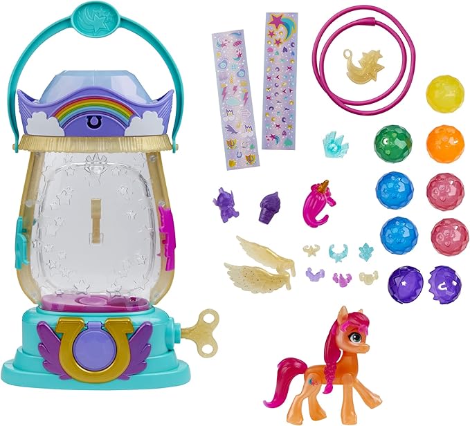 My Little Pony: A New Generation Movie Sparkle Reveal Lantern Sunny Starscout - Light Up Toy with 25 Pieces, Surprise Reveals for Kids