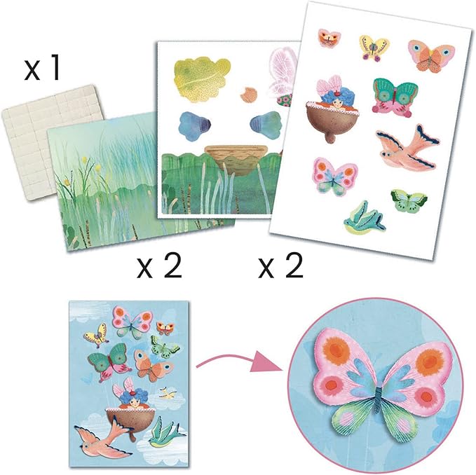 DJECO Fairy Craft Kit - Paint, Draw, Build & More for Home, School or Gifts - Fun & Creative for Family & Friends, Educational Art Craft Kit, Multi- Activitiy for Kids 6+ - Medium