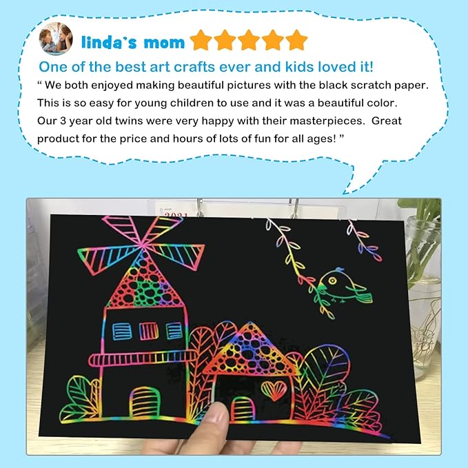 ZMLM Easter Art Craft Gift for Kids Age 3-12: Rainbow Scratch Magic Paper Combo DIY Coloring Drawing Art Set - Party Craft Kit Supply Toddler Preschool Activity Toy Kid Valentine's Day Birthday Gift