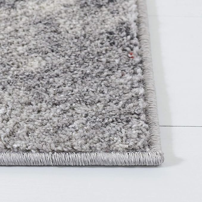 SAFAVIEH Adirondack Collection Runner Rug - 2'6" x 8', Orange & Grey, Modern Abstract Design, Non-Shedding & Easy Care, Ideal for High Traffic Areas in Living Room, Bedroom (ADR134P)
