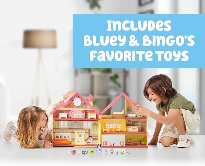 Bluey Ultimate Lights & Sounds Playhouse & Toy Box, 2.5-3 inch Figures | Amazon Exclusive