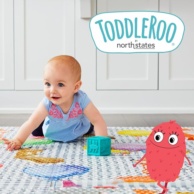 Toddleroo by North States Superyard Aqua 2 Panel Extension: Increases Play Space up to 34.4 sq. ft. (Adds 64", Aqua)