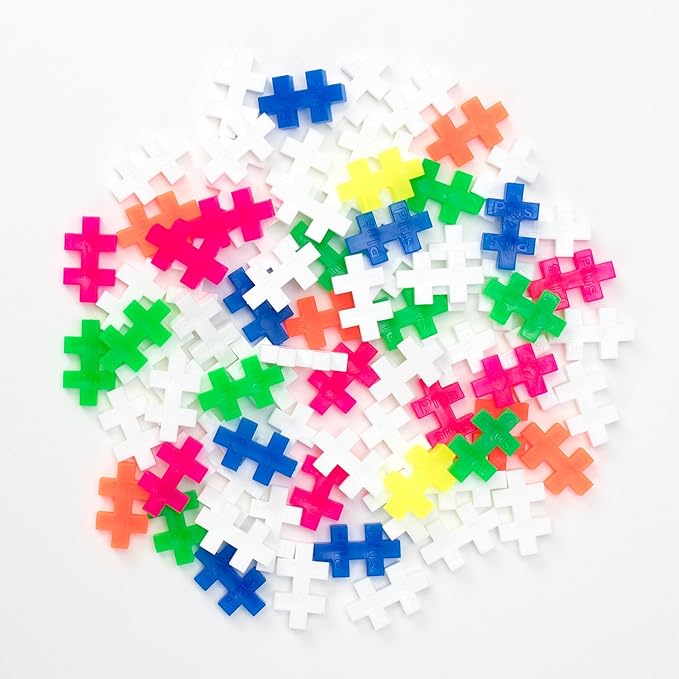 Plus Plus 3D Figure Building Block Set, Fun Stem Toys for Kids, 70 Interlocking Pieces - Unicorn Mini Maker Tube