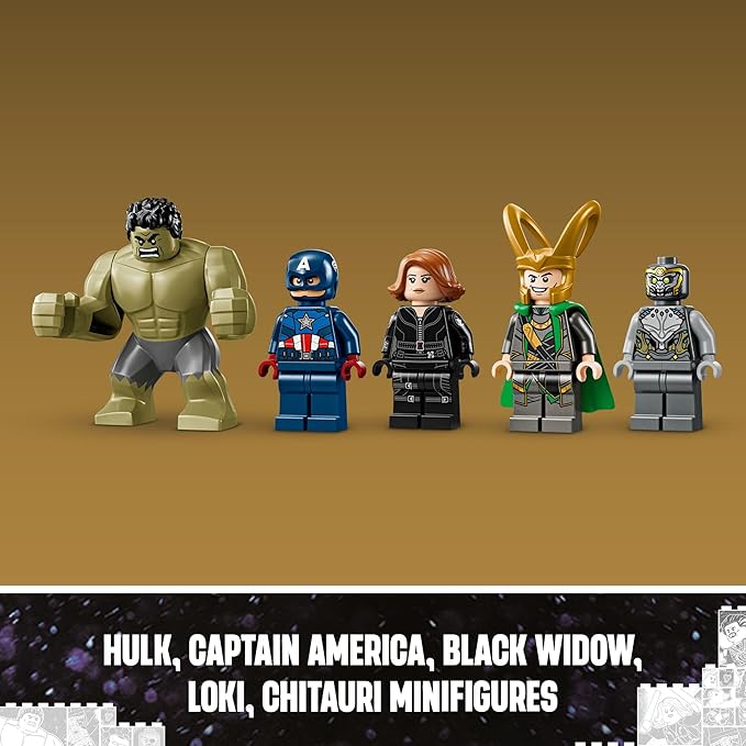 LEGO Marvel The Avengers vs. The Leviathan Superhero Toy, Building Set for Kids with Hulk Action Figure Plus 4 Marvel Minifigures, Avengers Birthday Gift for Boys and Girls Ages 7 and Up, 76290