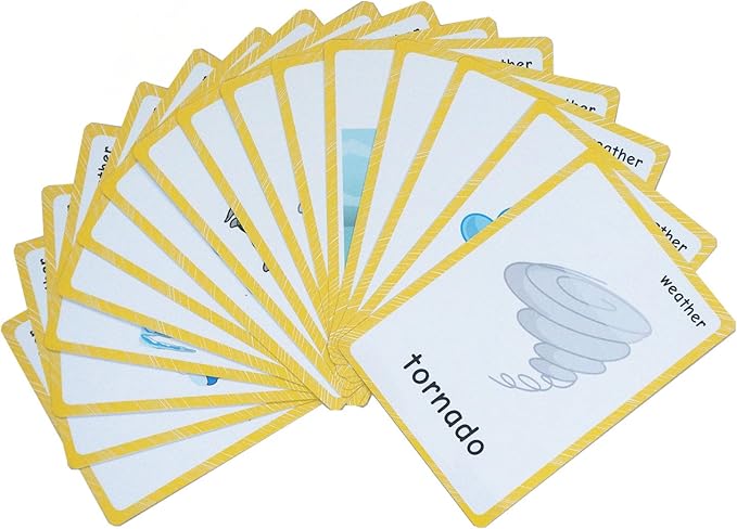 Body Parts+Weather Flashcards for Toddlers | Kids Learning Montessori Pocket Cards Toys | Perfect for Pre-K Decorations Background Wall Stickers,Teacher/Autism Therapists Tools