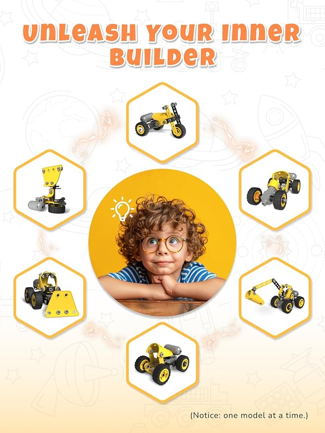 STEM Toys for 5 6 7 8+ Year Old Boy,10 in 1 Electric Building Toys for Kids Ages 4-8 5-7 6-8, Educational Construction Science Kit for Boys 4-6 8-10, Creative Activities Birthday Valentine Idea Gift