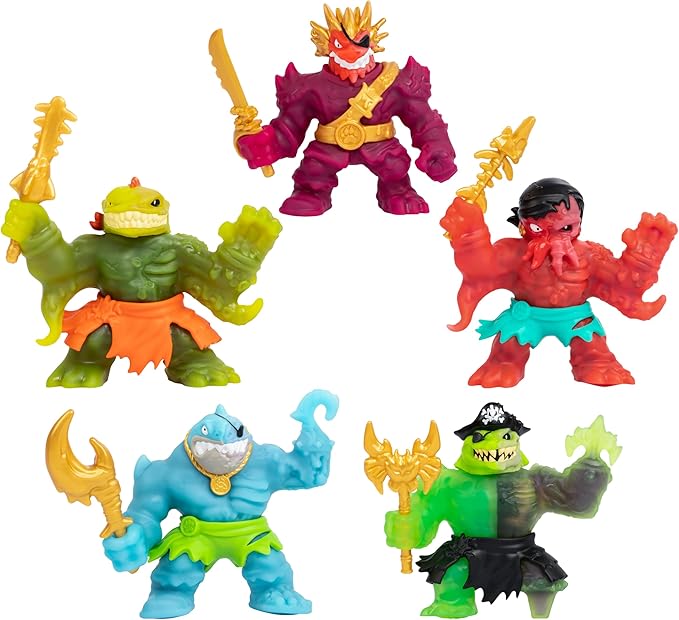 Heroes of Goo Jit Zu Cursed Goo Sea | Super Gooey, Goo Filled Toy Blazagon Action Figure Hero Pack | with Color Changing Face That Reveals His Curse | Stretch Him 3 Times His Size