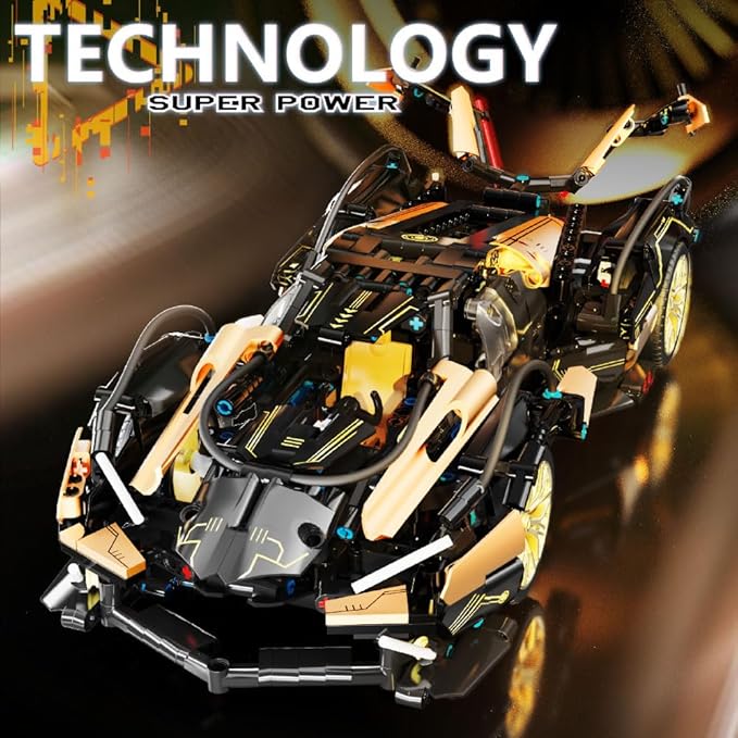 Mesiondy Sports Car Building Blocks Toys Boys or Adults Kits，1:14 MOC Building Set Raceing Car Model,Cars for Boys Age 12-16 8-14