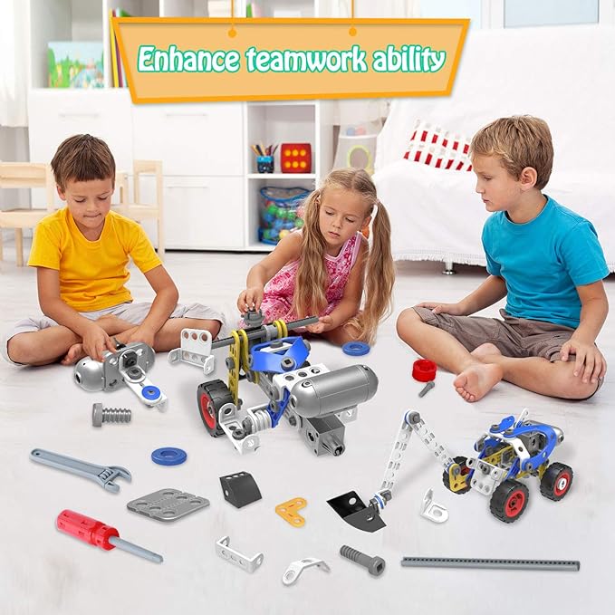 HISTOYE Building Toys for Kids Age 4-8 Erector Sets for Boys Age 6-8-12 Stem Toys for 5+ Year Old Boys Robot Building Kit for Kids DIY Building Blocks Construction Toys Gifts for 4 5 6 7 8+ Years Old