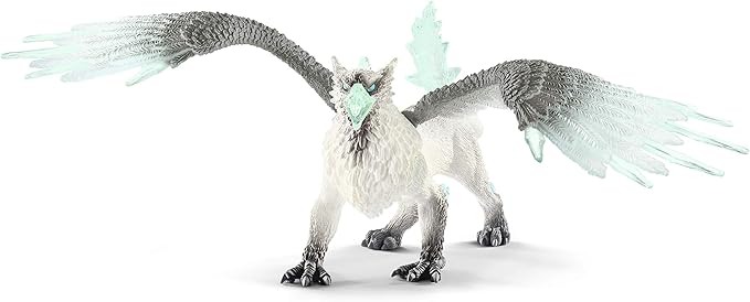 Schleich Eldrador Creatures Ice Monster Griffin Dragon Action Figure - Realistic Majestic Icy Griffin Figurine Toy with Movable Wings, Highly Durable Toy for Boys and Girls, Gift for Kids Ages 7+