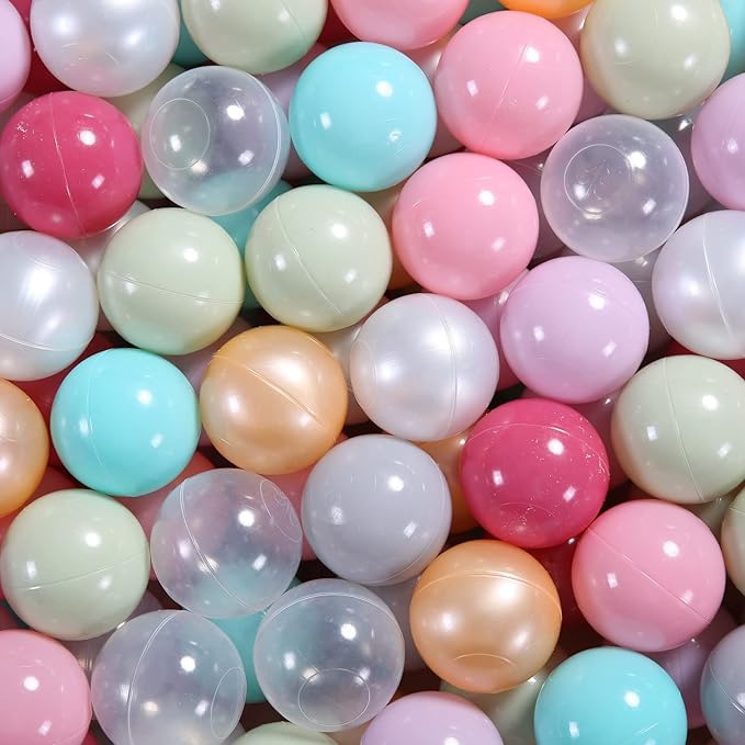 Ball Pit Balls Plastic Balls for Ball Pit Phathalate Free BPA Free Plastic Balls 100pcs 2.2" Set for Toddlers for Play Tent Tunnel