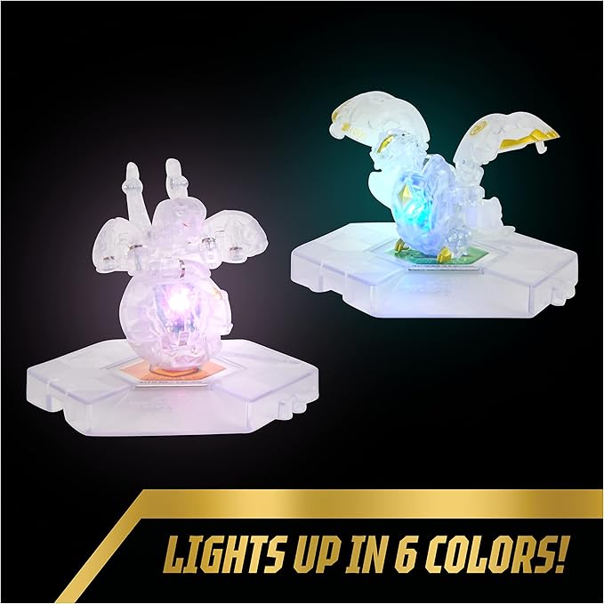 Bakugan Evolutions, Bakugan Genesis Collection Pack, 2 Light Up Bakugan Action Figures, 4 Exclusive Bakugan, 2 Nanogan, 8 Bakugan Cards and 4 BakuCores, Kids Toys for Boys Ages 6 and Up