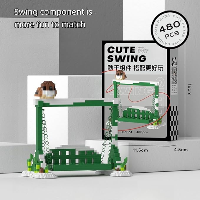 QMEAKMONY Mini Building Blocks Panda Sets Cute Micro Mini Panda Building Bricks for Adults Micro Nano Bricks Perfect Party Favors for Teenagers. (480 PCS)