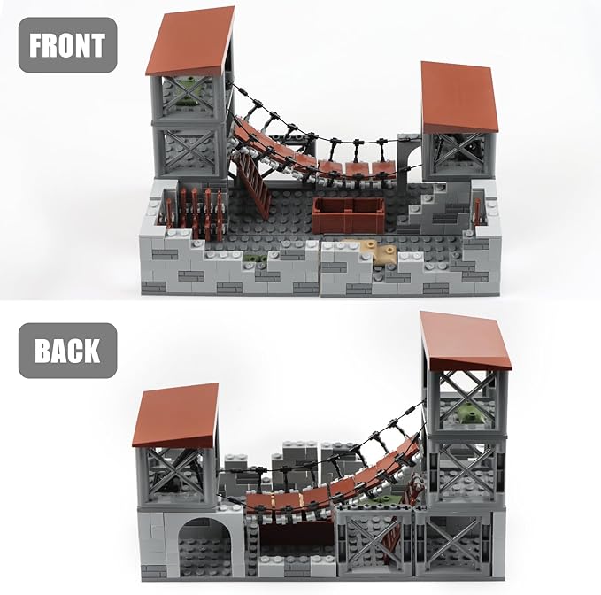 Finger Rock Military Base Series Small Suspension Building Set, WW2 Army Mini War Accessories Kits, DIY Defence Base Guard Tower Base Guns Army Supplies Block Toy for Kids 8 10 12 14