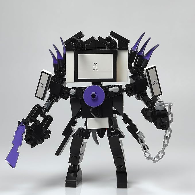 Skibid Toilet Building Block Set, Mini Titan TV Man Skibid Building Brick for Adults Fans 164PCS Blocks