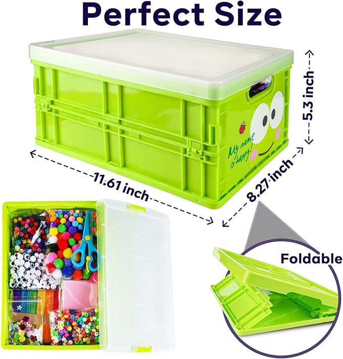 FUNZBO Arts and Crafts Supplies for Kids - Craft Kits with Pipe Cleaners, Popsicle Stickers, Construction Paper, Pom Poms & Googly Eyes, All in One Homeschool Supplies, Gifts for Girls & Boys Age 4+